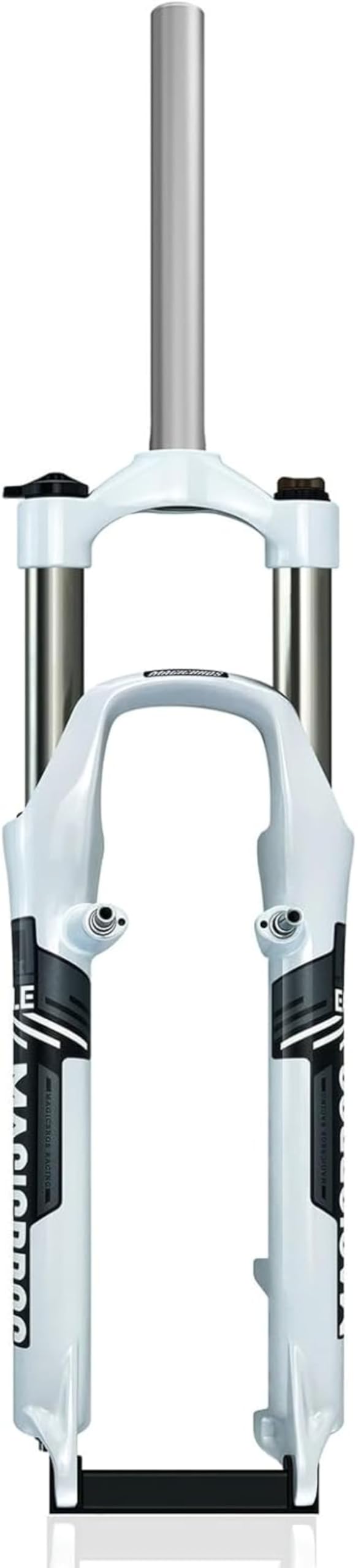 26インチフロントサスペンションフォーク1-1/8アルミマウンテンバイクフォークトラベル100 mmツーリングバイクフォークマニュアルロック9 mmディスク/Vブレーキ