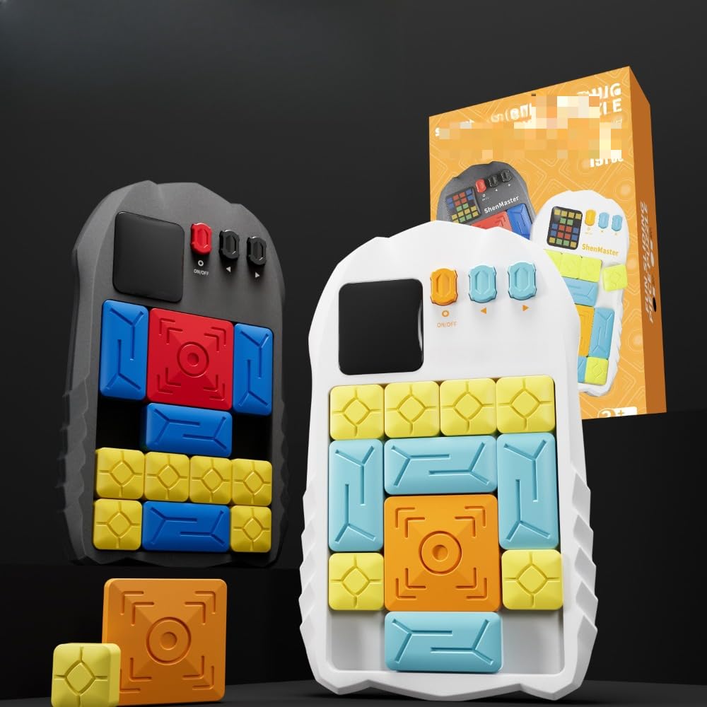 1/2個 スーパースライド ポータブルスライドパズルゲーム 協調訓練 500種類のパズル 知育 脳トレ 磁気..