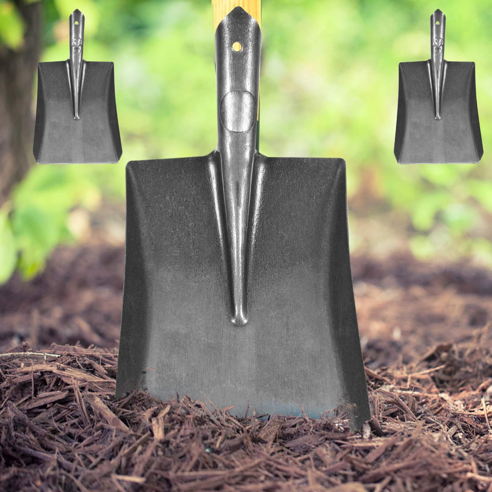金属製ガーデンシャベル交換用ヘッド、マンガン鋼灰石炭シャベル、ガーデニング、除雪、掘削用暖炉シャ..