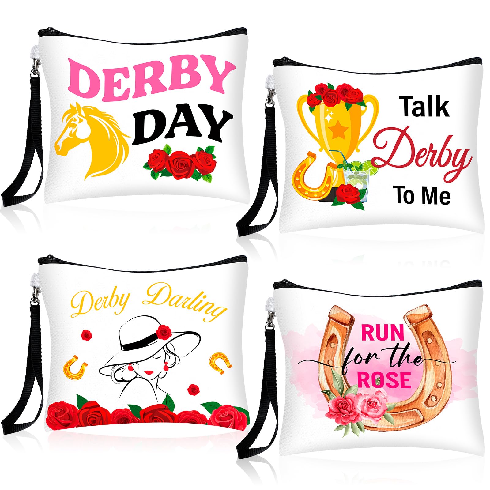 ケンタッキーホースダービーパース ハンドル付き レディース 競馬 ジッパーバッグ ケンタッキーアクセ..