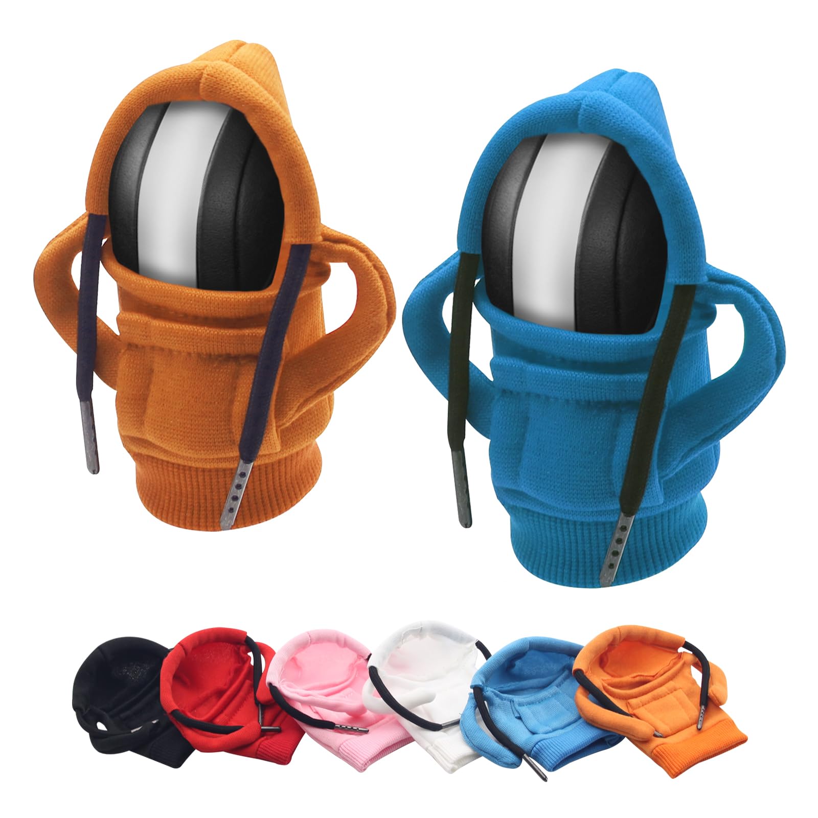 2個 カーギアシフトノブパーカーカバー、カーギアシフターパーカーカバー ミニパーカー カーシフターノ..