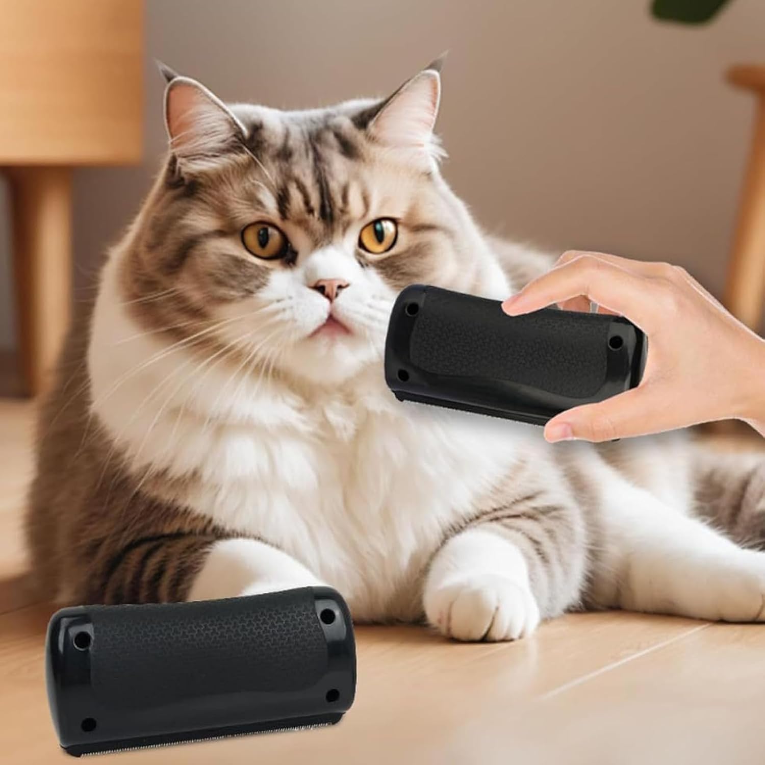 脱毛ブラシ、ペット用ステンレスライキンブラシ、痛みのない犬用脱毛ブラシ、ノット用グルームプロ犬用ブラシ(1個)