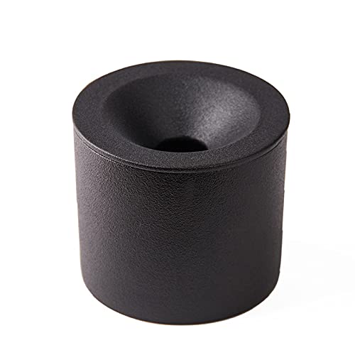 蓋付き灰皿 大容量 おしゃれな陶器製蓋付き灰皿（丸型）（ブラック、ホワイト、レッド、シアン、ブルー） (ブラック)