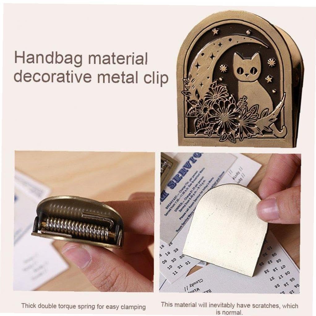 ペーパークリップ ペンホルダー 手帳用 インデックス メタルノート 日記 カレンダー 学生用 事務用品 ..