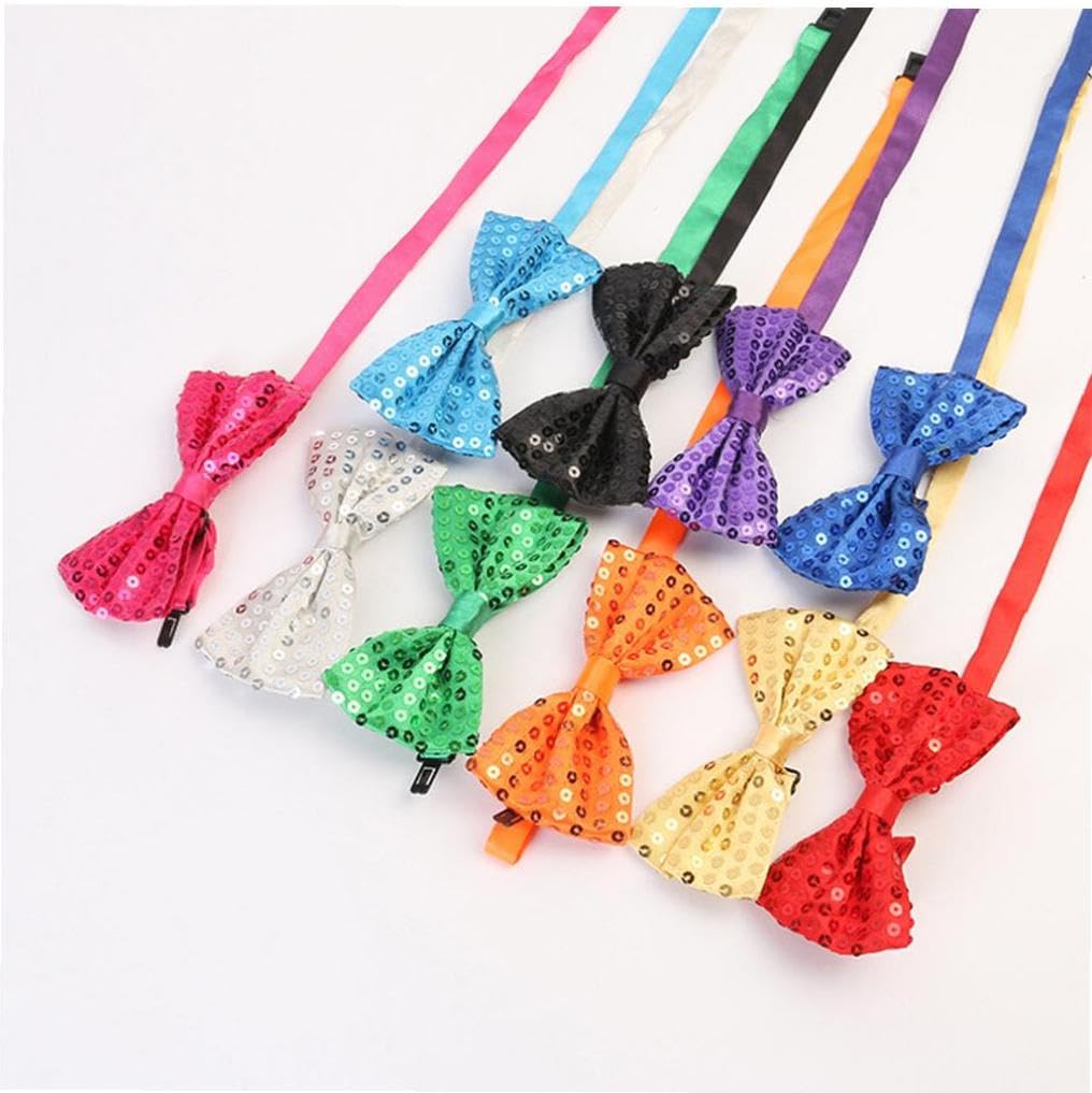 子供のスパンコール蝶ネクタイ 蝶ネクタイ キラキラ蝶ネクタイ ネックウェア 調整可能 スパンコール か..