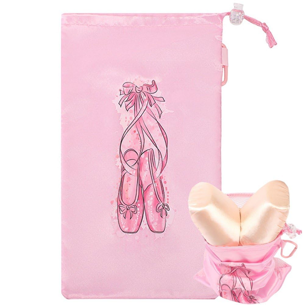 バレエシューズバッグ トウシューズバッグ ダンスシューズバッグ バレエダンスシューズバッグ 巾着バッ..
