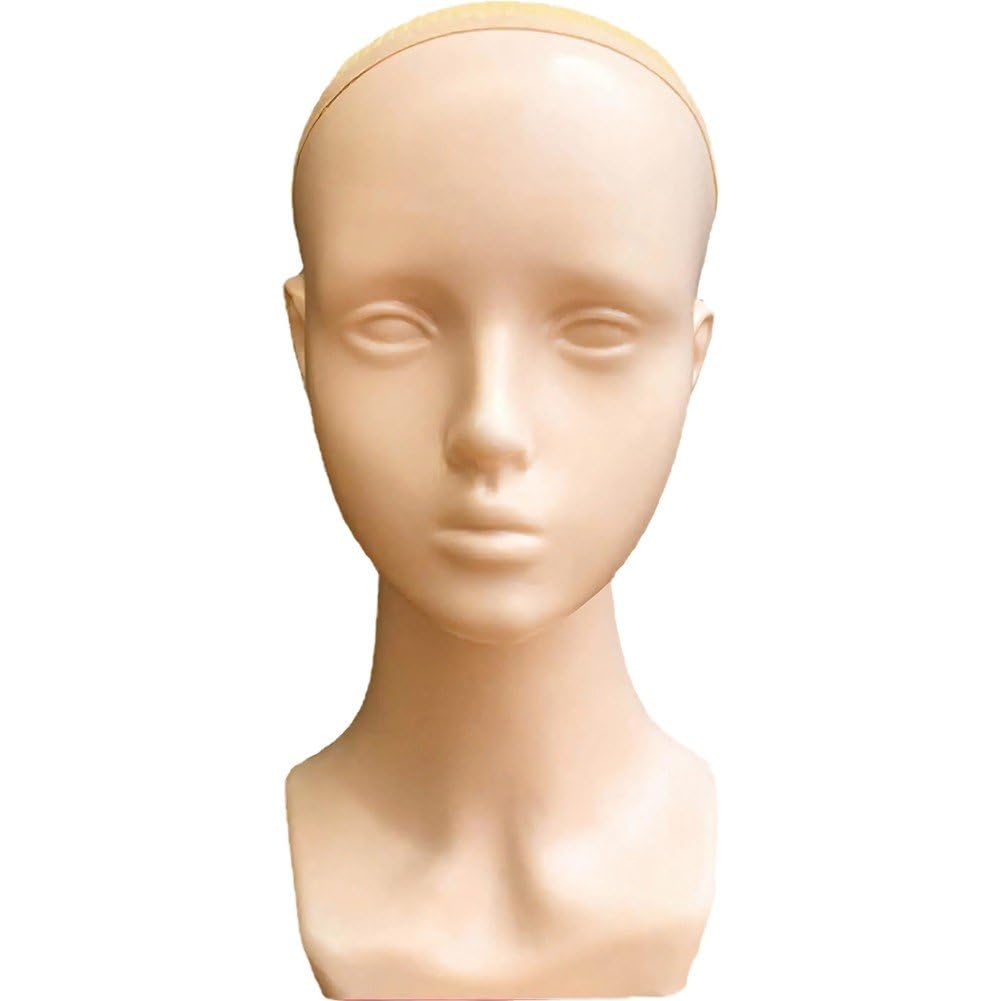 女性マネキンヘッド マネキンヘッド ウィッグスタンド ヘッド ディスプレイ 肩ハゲ頭付き DIY メイクア..