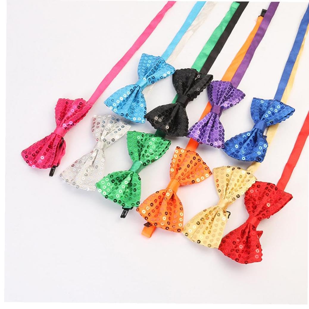 子供のスパンコール蝶ネクタイ 蝶ネクタイ キラキラ蝶ネクタイ ネックウェア 調整可能 スパンコール か..