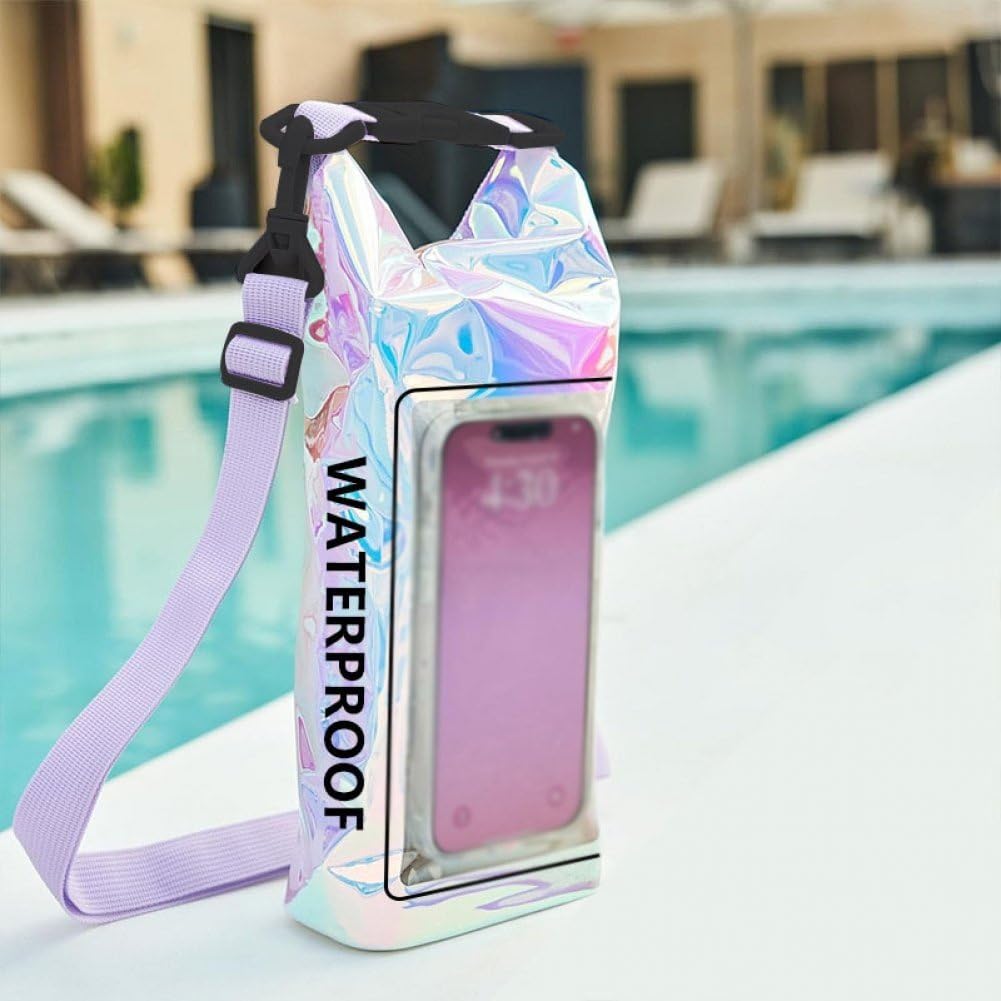 携帯電話バッグ クロスボディバッグ 防水 透明 モバイルクロスボディバッグ プール ビーチ用 サーフィ..