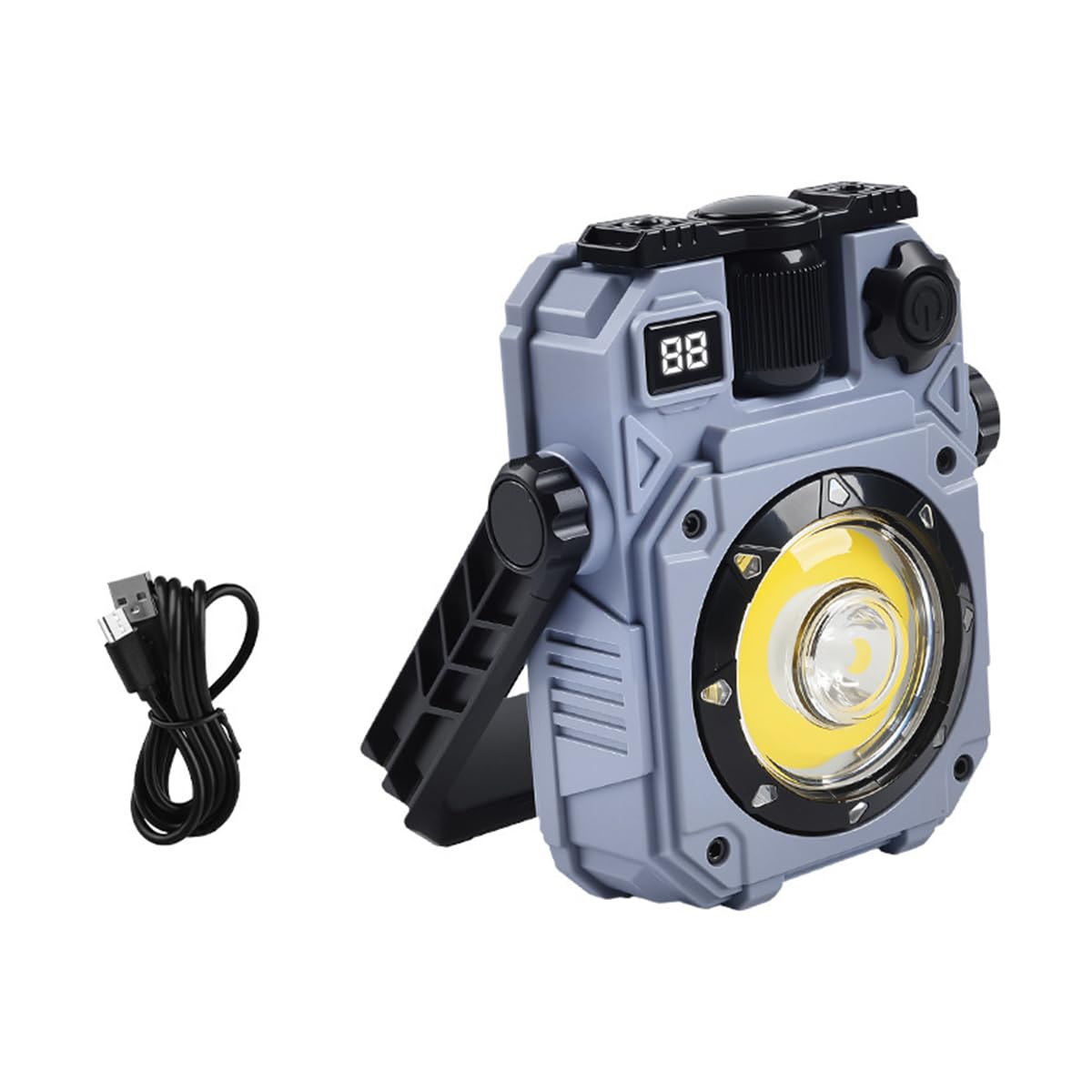 LED投光器 屋外 ソーラー&Type-C充電式 COBライト 作業灯 超爆光 最大連続点灯10時間 無段階調光・調色・SOS赤点滅 防水 360°回転 小型 ワークライト 屋外照明 キャンプ 夜釣り アウトドア 夜間工事 車中泊 登山 防災 停電対応 地震対策 車の修理 防災用品 (グリーン)