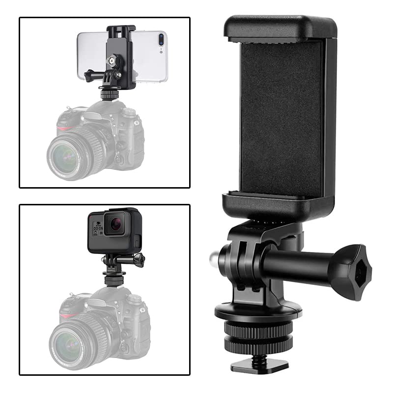 ホットシュースマートフォンホルダースマホ 雲台アクションカメラマウントゴープロアクセサリースマホ..