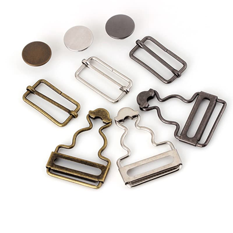 オーバーオール_50mm_ループフックとアジャスターのセット 2個セット (アンティークブラス)