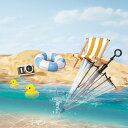 透明傘 水鉄砲付き 雨具 2in1 水傘 大人用 2WAYデザイン 防挟まれ設計 引き出し式 広視界 ビジネス 通勤便利 夏アイテム