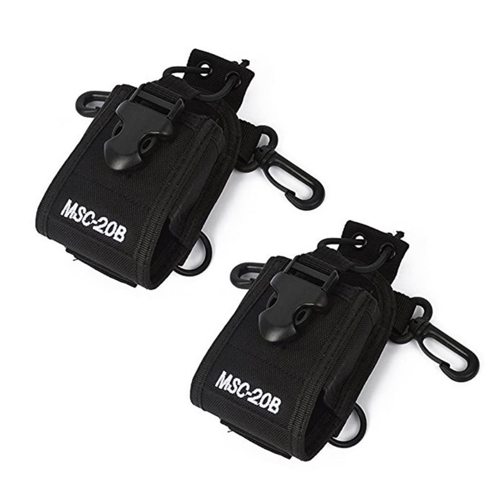 ラジオポーチ トランシーバー バッグ 戦術 ケース ポーチ ホルダー ブラック MSC-20B (2個セット)