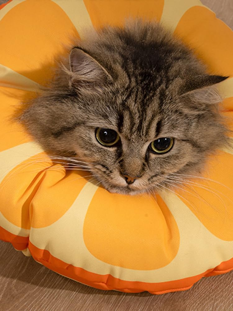 エリザベスカラー 猫用 犬用 調整可能 軽量柔らかい 可愛い 防水素材 毛がつかず 整理しやすく 通気性 ..