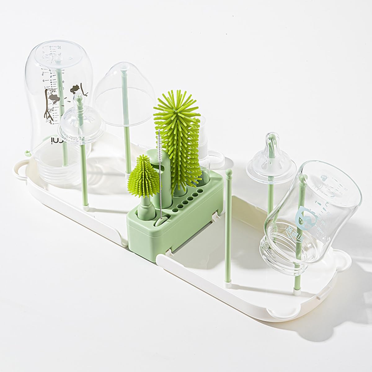 哺乳瓶洗い 旅行 哺乳瓶ブラシ 持ち運び 赤ちゃん 旅行 必需品 透明な セット シリカゲル 洗剤ボトル ..