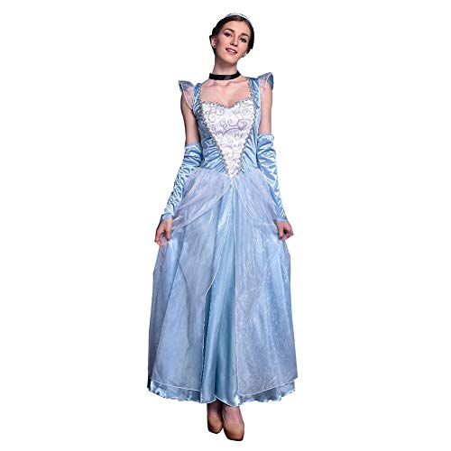 [] シンデレラ ドレス 大人 ハロウィン コスチューム 衣装 プリンセス 仮装(3)