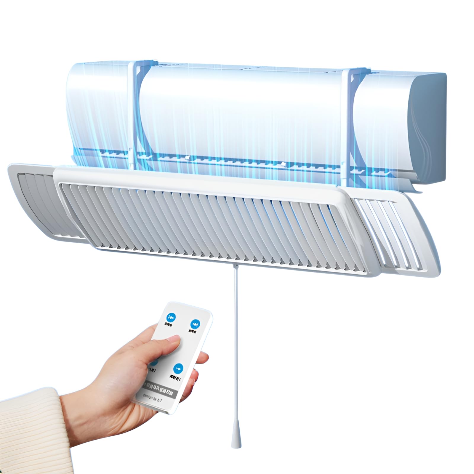 []【エアコン防風】可変長風カバー 挡風導風透風切替 防直吹防止 赤ちゃん・産後ママ向け 快適風向き 壁掛けエアコン対応 簡単取り付け ABS耐熱 冬夏使用可