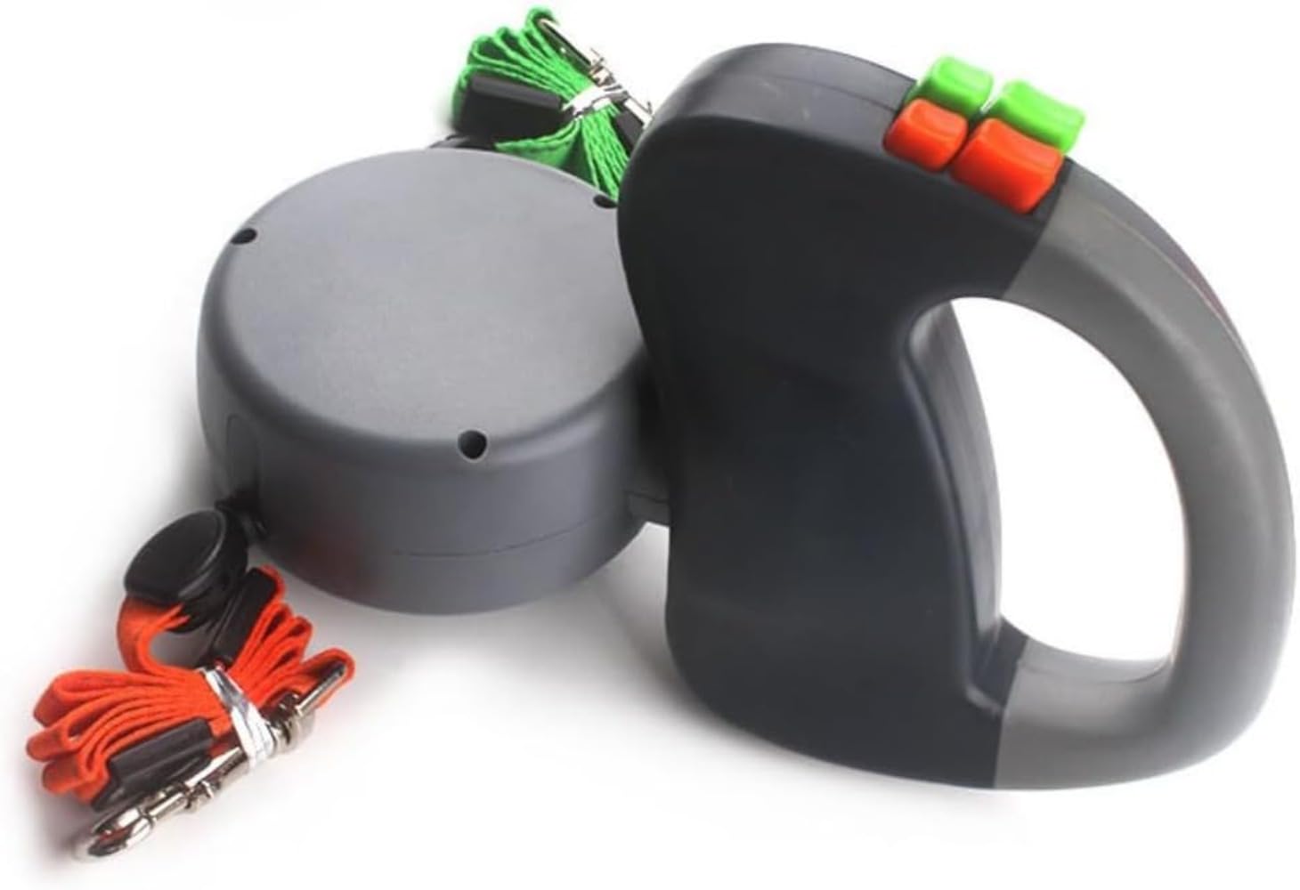 犬用リード 自動巻き 二頭引き対応 多頭飼い 小型犬 中型犬 大型犬兼用 丈夫なペット 伸縮式 散歩 しつ..