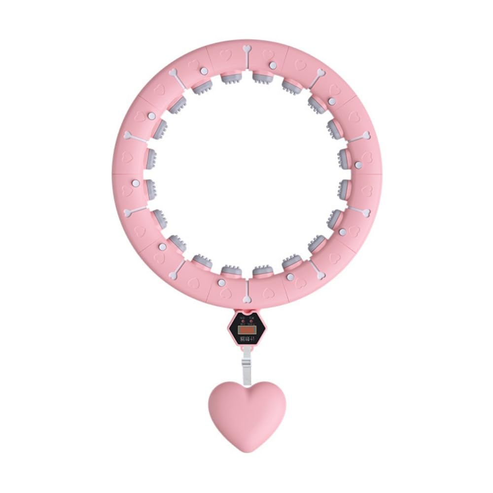 【スマートフラフープ】カウンター付き・静音設計｜取り外し可能・調整式ウェイトで腹筋＆ウエストエクササイズ｜マッサージ機能搭載ダイエット器具・自宅トレーニングに最適！ (【90斤以内】胴囲65～80CM,ミルクセーキパウダー)