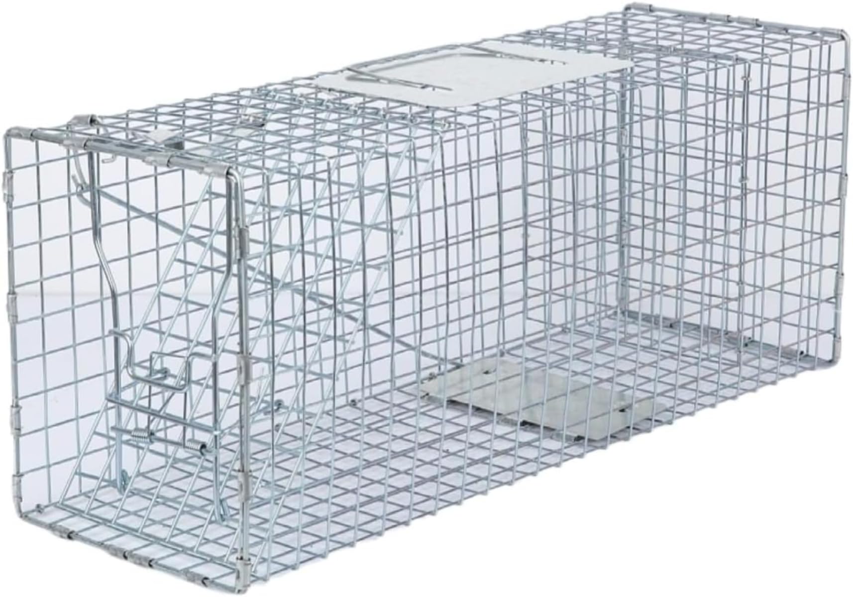 【】 動物用捕獲器 踏み板式 アニマルトラップ トラップケージ 野良猫 迷子猫 イタチ タヌキ ハクビシン 畑 庭 野生動物 保護 害獣駆除 簡単組立 設置 折り畳み コンパクト収納