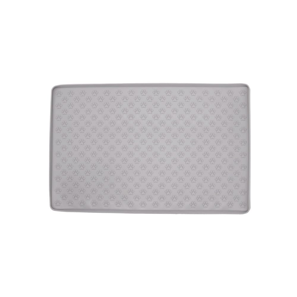 トイレトレー、シリコンペットプレースマット、犬、猫、防水、漏れ防止、食事マット、ペット用品、トイレマット- (グレー)