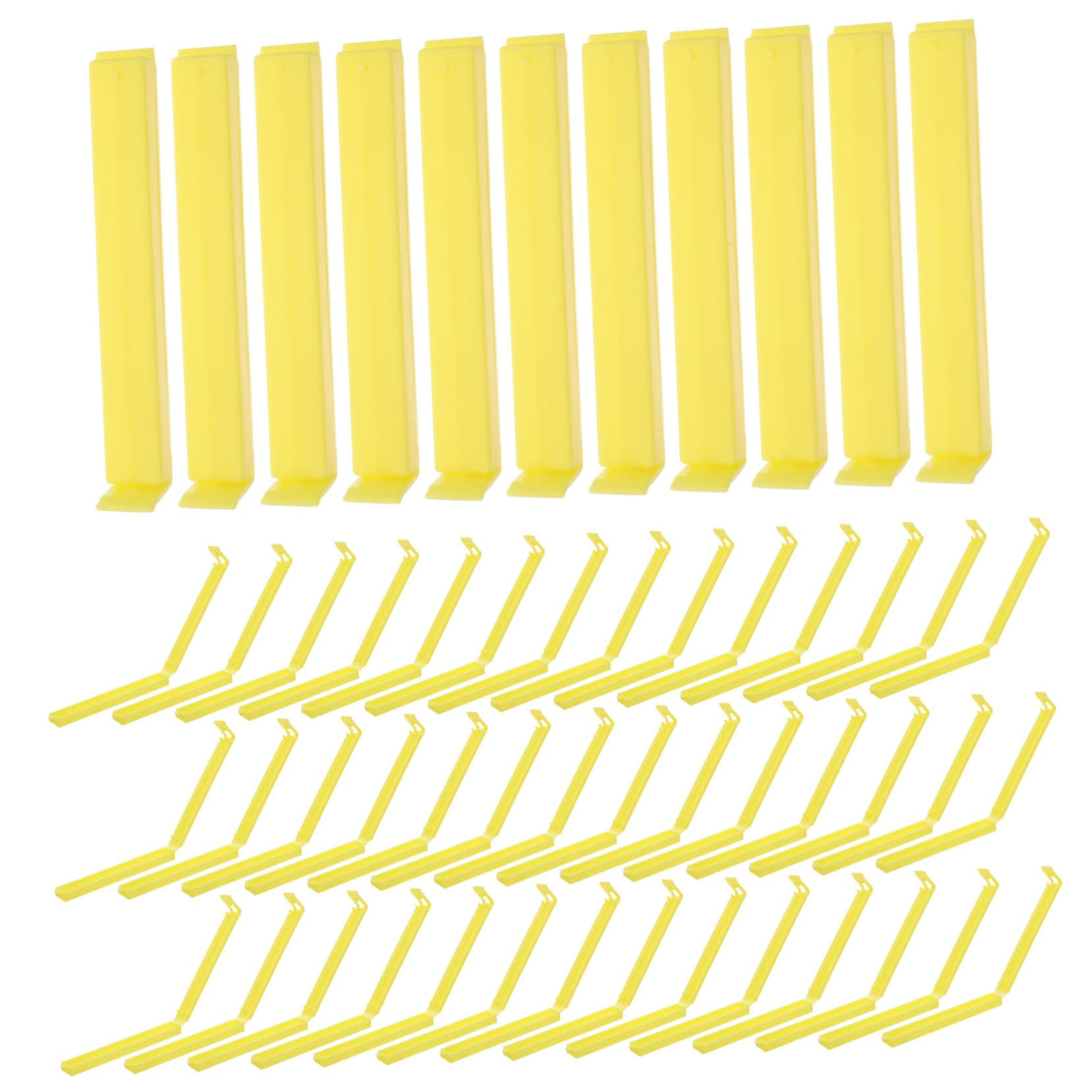 100個入り食品封口夹 袋止めクリップ キッチン用耐久性プラスチック製 脱落防止鮮保持クリップ お菓子 ..