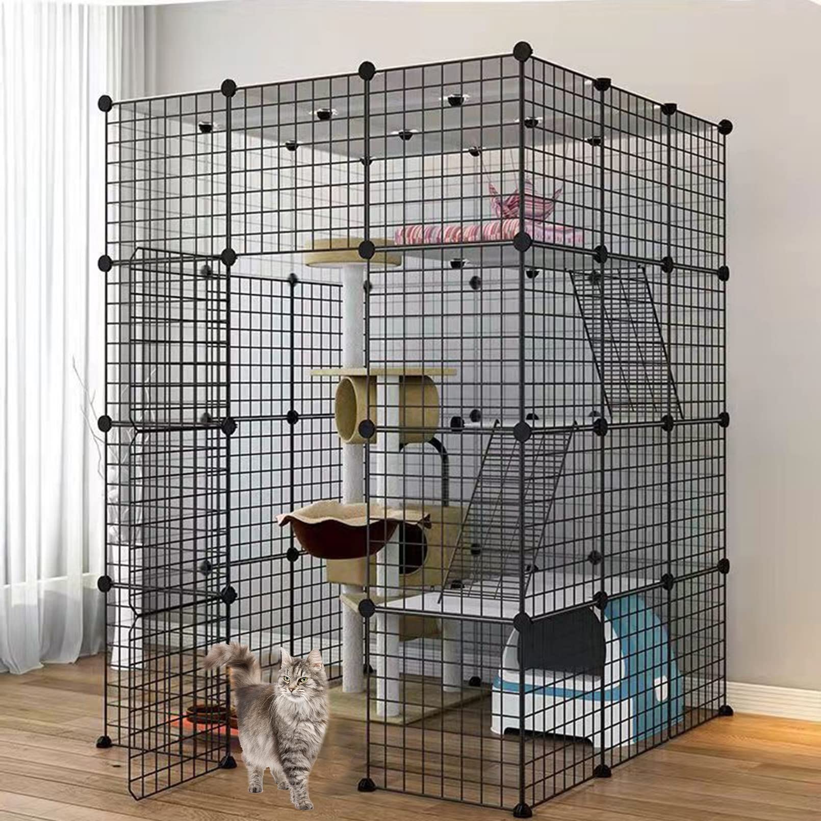 大型猫ケージ 取り外し可能 屋内 ペ