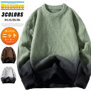 ニットセーター メンズ 丸首 ニット レディース トップス グラデーション セーター 長袖 プルオーバー 長袖ニット 通勤 通学 男女兼用 ニットソー あったか...