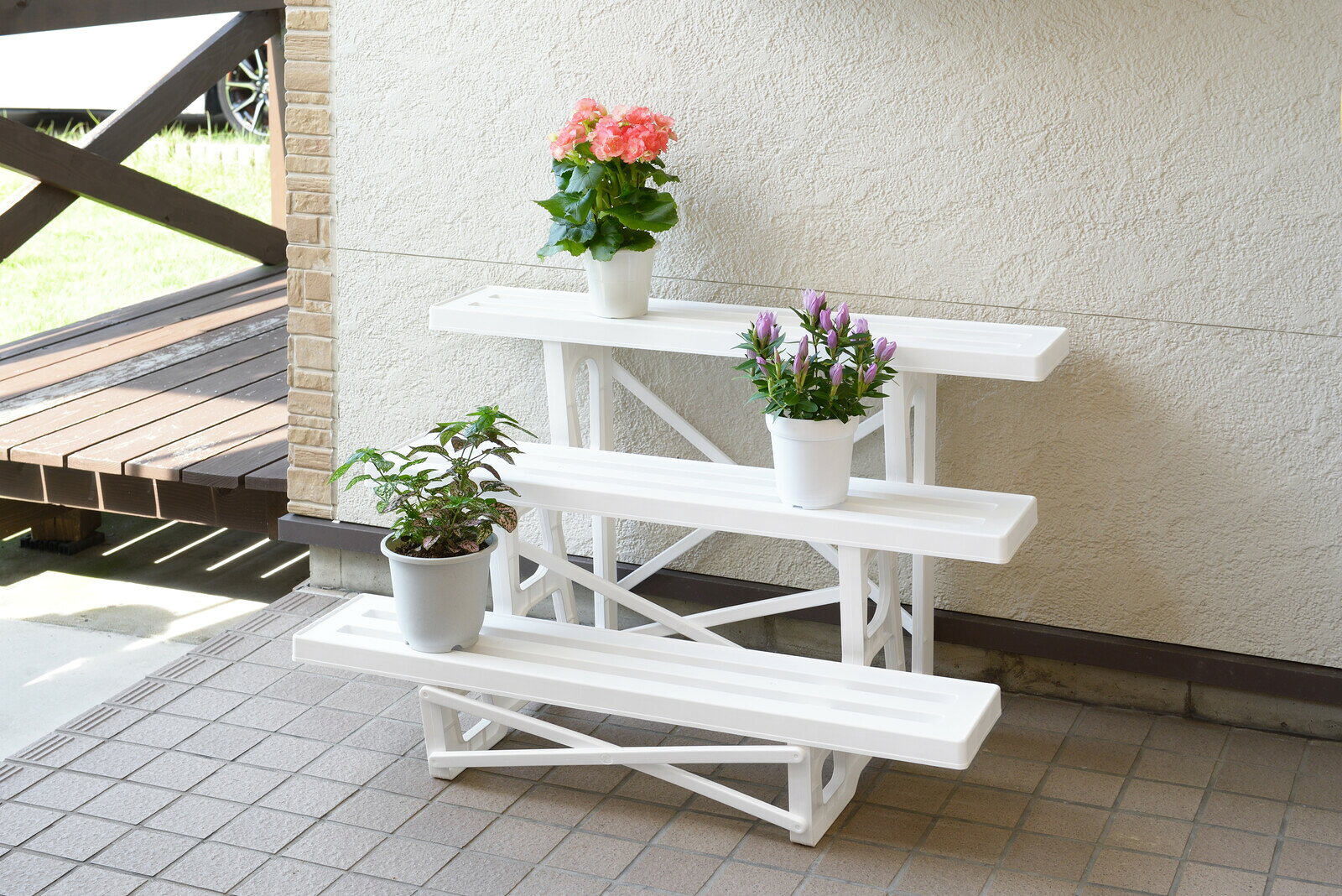 フラワースタンド3段3個セット屋外...