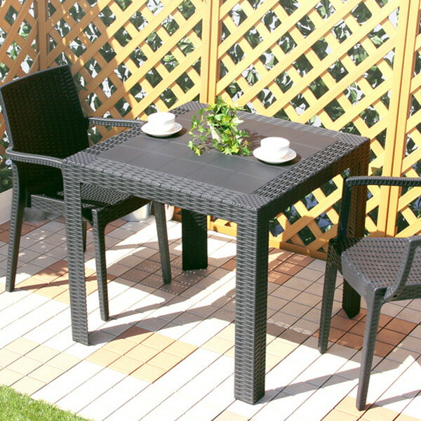 サイドテーブル ガーデン カフェ カフェテーブル ガーデンテーブル テーブル 単品 屋外家具 エクステリア 庭 園芸 140 ブラック カフェ風 バルコニー テラス モダン アウトドア用 コンパクト ベランダ おしゃれ かわいい BBQ ピクニックテーブル