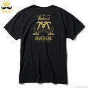 MASTER OF MUSTACHE マスターオブマスタッシュ MASTER OF MUSTACHE BACK LOGO-T (BLACK) メンズ Tシャツ 半袖 ブラック