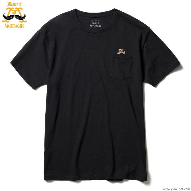 MASTER OF MUSTACHE マスターオブマスタッシュ MASTER OF MUSTACHE COMB POCKET-T (BLACK) メンズ Tシャツ 半袖 ブラック