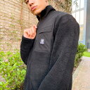 ElementAbenakiフルジップフリースブラック トップス メンズ 男性 インポートブランド 小さいサイズから大きいサイズまで