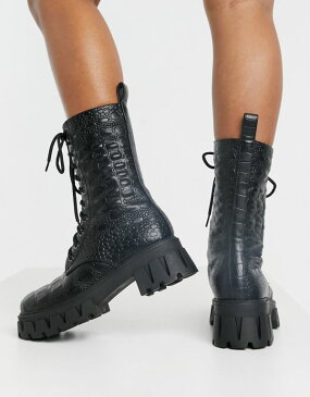コイフットウェア Koi Footwear 鯉の靴フォンテーヌビーガンチャンキーブーツブラッククロックス 靴 レディース 女性 インポートブランド 小さいサイズから大きいサイズまで