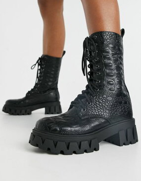 コイフットウェア Koi Footwear 鯉の靴フォンテーヌビーガンチャンキーブーツブラッククロックス 靴 レディース 女性 インポートブランド 小さいサイズから大きいサイズまで
