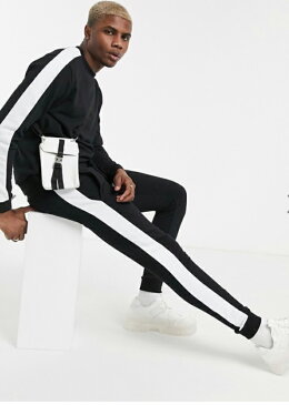 asos ASOS エイソス トラックスーツ セットアップ スキニーフィット スウェットパンツ スキニー 大きいサイズ 20代 30代 40代 ブランド セットアップ ジャージ スウェット 上下 asos メンズ セットアップ スウェット 上下 メンズ スウェット 上下 メンズ ジムウェア