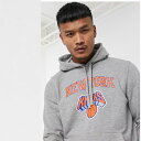 New Era ニューエラ New York Knicks ロゴ パーカー グレー 20代 30代 40代 ファッション コーディネートオシャレ トレンド インポート トレンド