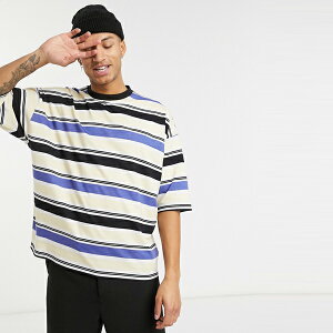 asos ASOS エイソス メンズ ASOS DESIGN 横縞 特大 Tシャツ 大きいサイズ インポート エクストリームスーパースキニーフィット スウェットパンツ ジーンズ ジーパン 20代 30代 40代 ファッション コーディネート