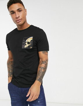 ASOSセレクト River Island asos ASOS エイソス メンズ River Island ブラック 迷彩 ポケット付き Tシャツ 大きいサイズ インポート エクストリームスーパースキニーフィット スウェットパンツ ジーンズ ジーパン 20代 30代 40代 ファッション コーディネート