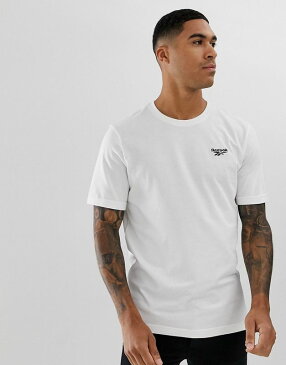 Reebok リーボック asos ASOS エイソス メンズ Reebok 白 小さな ベクトル ロゴ付き Tシャツ 大きいサイズ インポート エクストリームスーパースキニーフィット スウェットパンツ ジーンズ ジーパン 20代 30代 40代 ファッション コーディネート