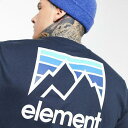 ネイビーのエレメントジョイントバックプリントTシャツ トップス メンズ 男性 インポートブランド 小さいサイズから大きいサイズまで