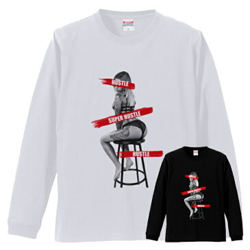 プリントT プリントt フォトt フォトプリント sexy ガールプリントロンT Tシャツ ブラック ホワイト グレー メンズ長袖 T-shirts コットン 黒T　ロンT 40代 30代 プリント tシャツ ロック セクシー フォト メンズ tシャツ レディース【DIVAオリジナルプリン・g】