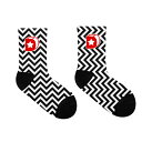 ジグザグ 靴下 ソックス フォトプリント ロゴ 刺繍 socks 黒 男性 オシャレ 40代 30代 プリント tシャツ フォト プリント メンズ tシャツ 大きいサイズ レディース フォトTシャツ【DIVAオリジナル ブランド】高身長 京都のセレクトショップdivacloset