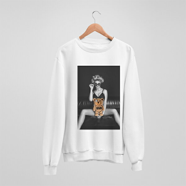 刺繍スウェット 3D刺繍 トレーナー クルーネック スウェット プレゼント ボーダーシャツ 男性 オシャレ 40代 30代 ストリート ビッグシルエット メンズ tシャツ 大きいサイズ カジュアルTシャツ クマ フェス【DIVAオリジナル ブランド】