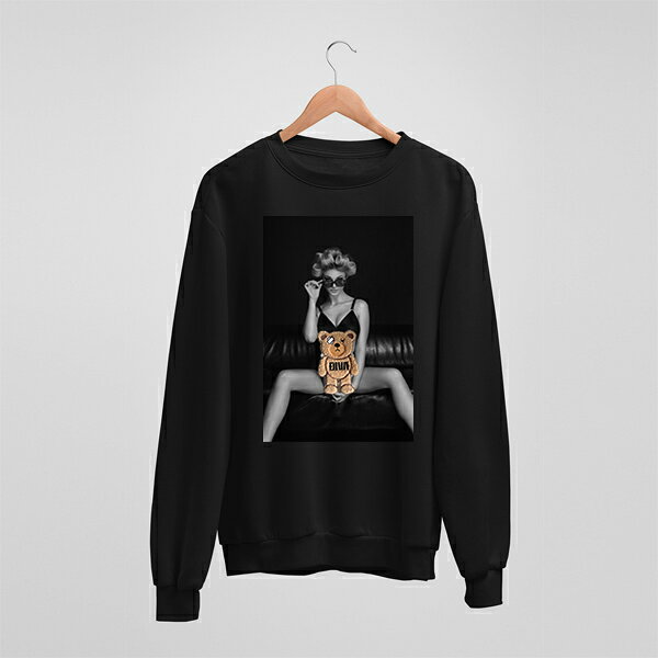 刺繍スウェット 3D刺繍 トレーナー クルーネック スウェット プレゼント ボーダーシャツ 男性 オシャレ 40代 30代 ストリート ビッグシルエット メンズ tシャツ 大きいサイズ カジュアルTシャツ クマ フェス【DIVAオリジナル ブランド】