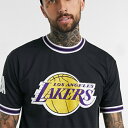 ニューエラー New Era NBA LA Lakers オーバーサイズ アップリケ Tシャツ(ブラック)コーディネート 20代 30代 40代 ファッション コーディネート