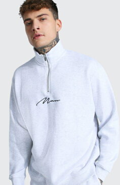 boohoo(ブーフー)特大 ハーフジップ トラックスーツ セットアップ 上下 スウェット インポートブランド ランニング ジム スポーツ 小さいサイズ 大きいサイズあり メンズ ファッション フィットネス