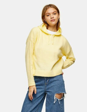 トップショップ Topshop TOPSHOP レモンのトップショップニットパーカー トップス レディース 女性 インポートブランド 小さいサイズから大きいサイズまで