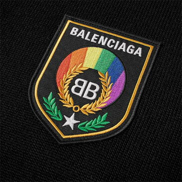 BALENCIAGA バレンシアガ ニット クレスト ロゴ フーディ メンズ 長袖 トレンド インポート 大きいサイズあり 流行 最新 メンズカジュアル